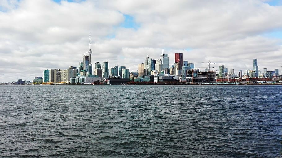toronto, view, panorama, buildings, panoramic views, landscape HD wallpaper