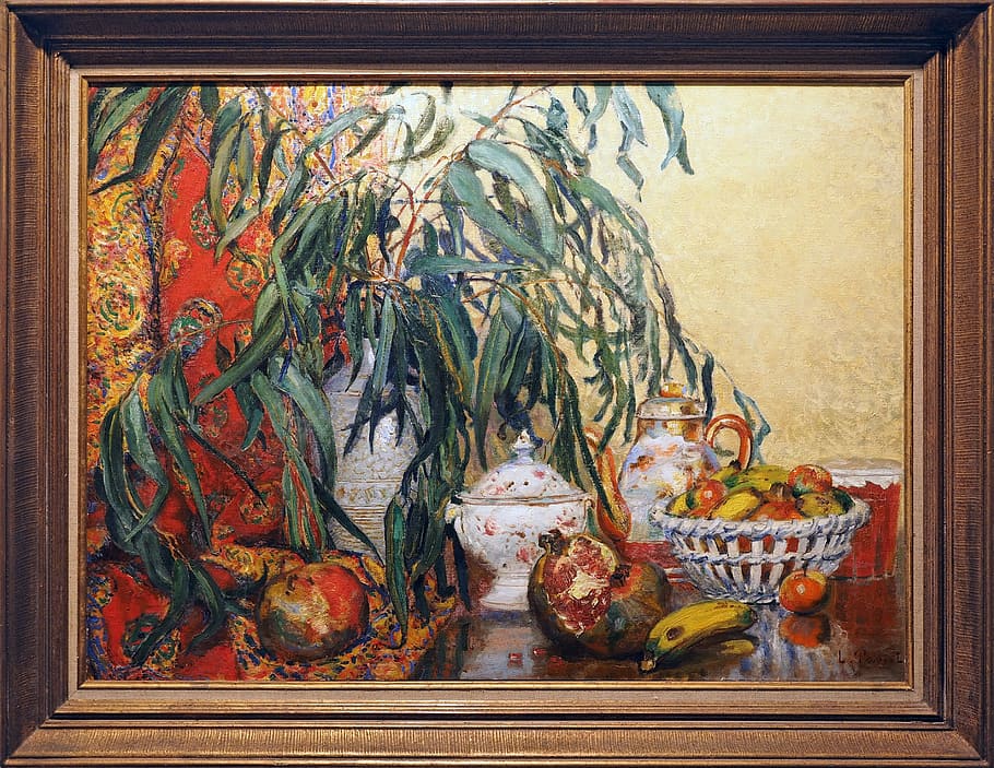 museum, table, painting, indoors, representation, no people HD wallpaper