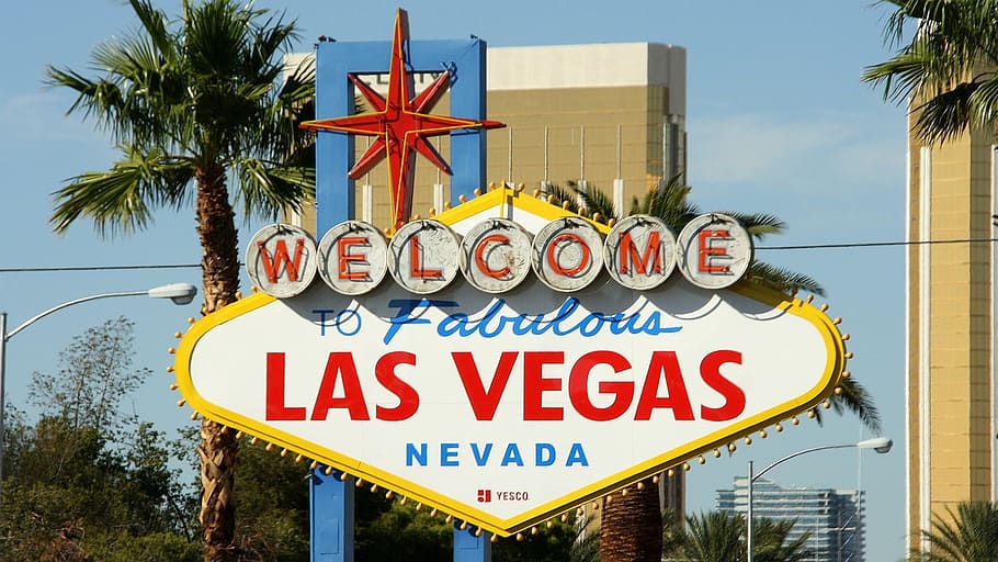 Welcome to Las Vegas signage, usa, nevada, america, casino, gambling, HD wallpaper