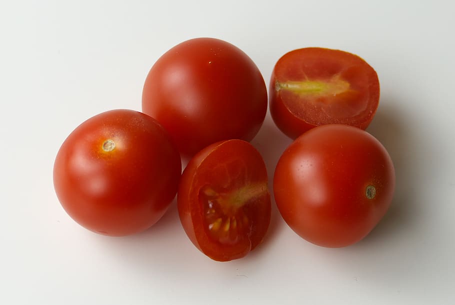 tomatoes, red, cherry, kitchen, vegetables, food, studio shot HD wallpaper
