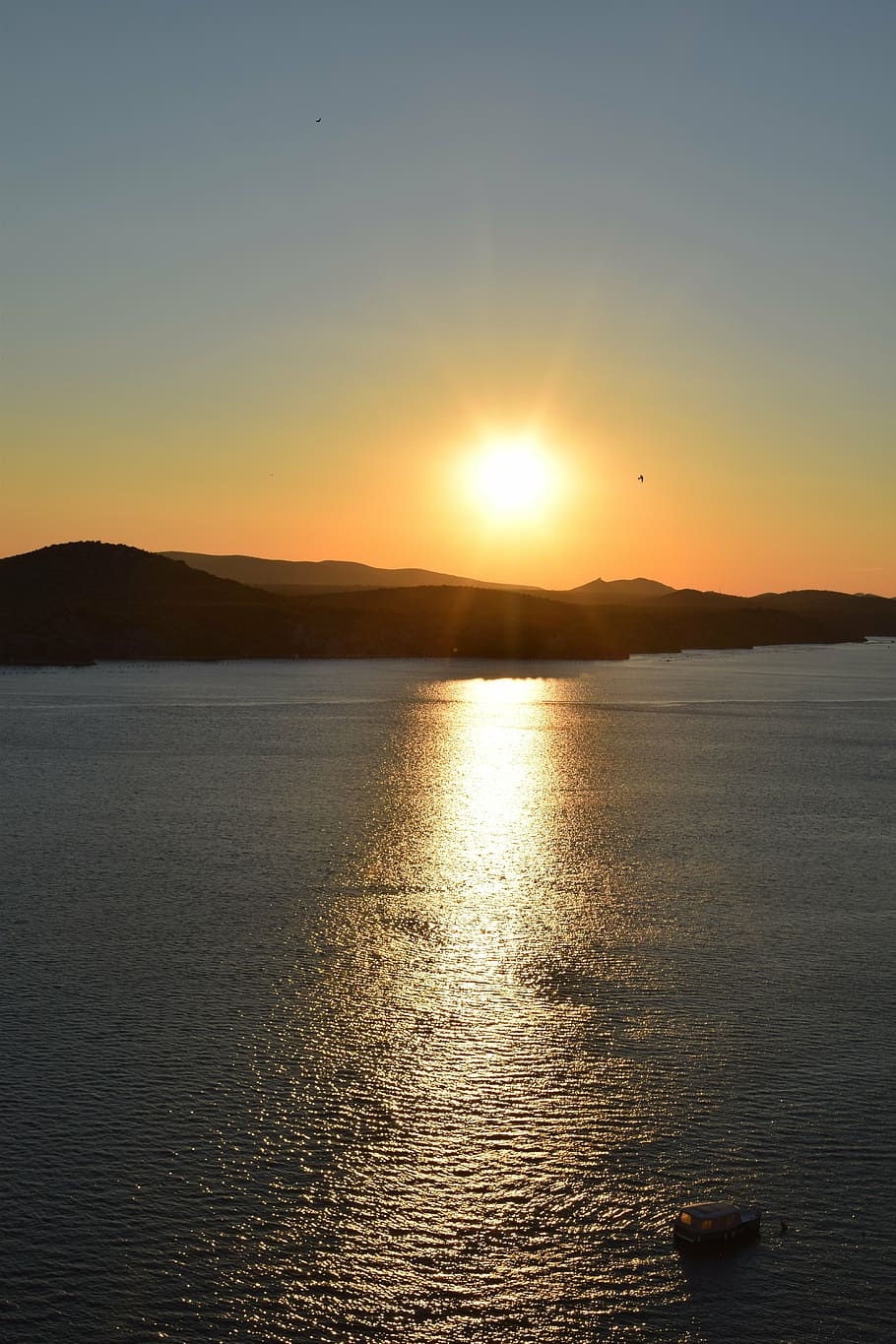 sea, sunset, landscape, nature, dusk, aegean Sea, greece, mediterranean Sea HD wallpaper