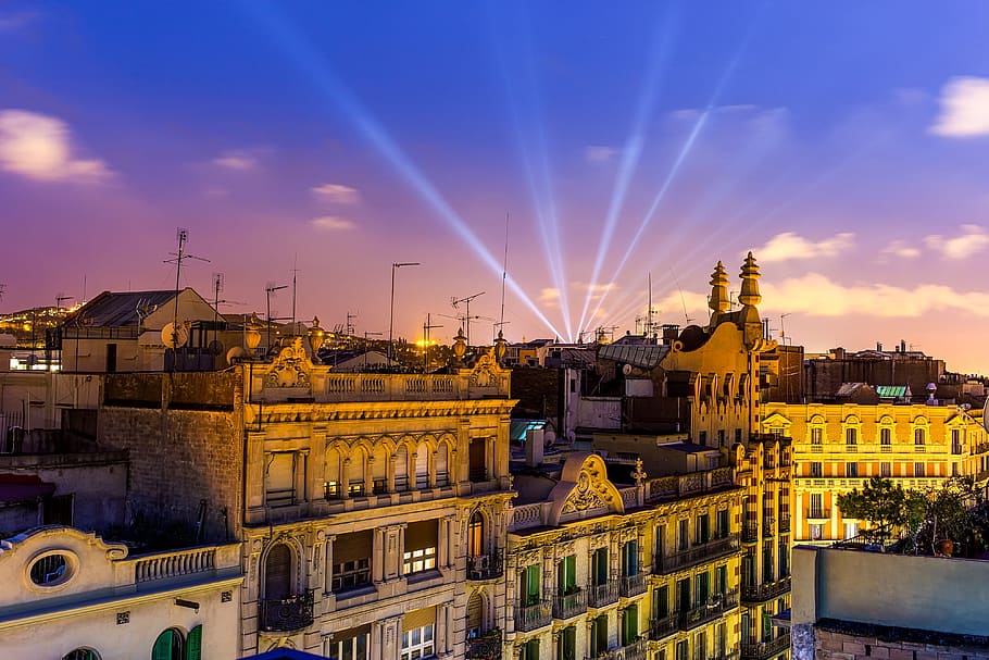 Architecture, Buildings, City, Cityscape, dawn, dusk, town HD wallpaper
