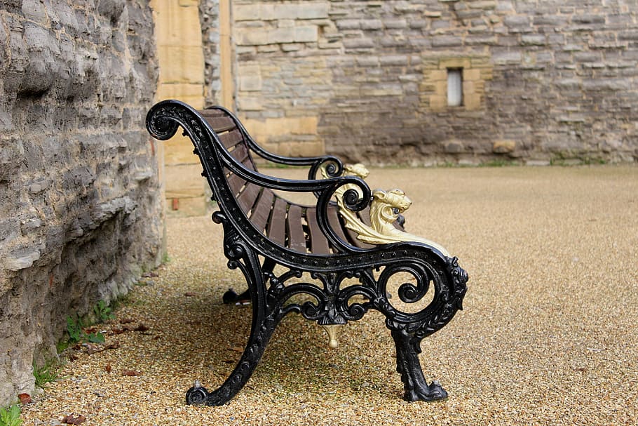bench, garden, park, spring, relax, autumn, outdoors, retirement HD wallpaper
