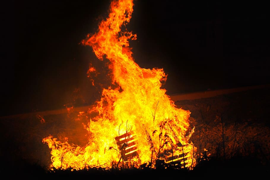 flames, fire, bonfire, burn, heat, burning, heat - temperature HD wallpaper