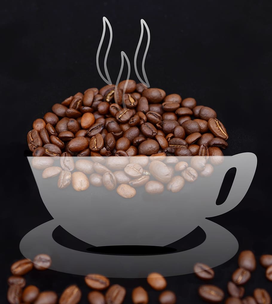 Coffee Beans, Coffee, Cup, Aroma, roasted, caffeine, stimulant HD wallpaper