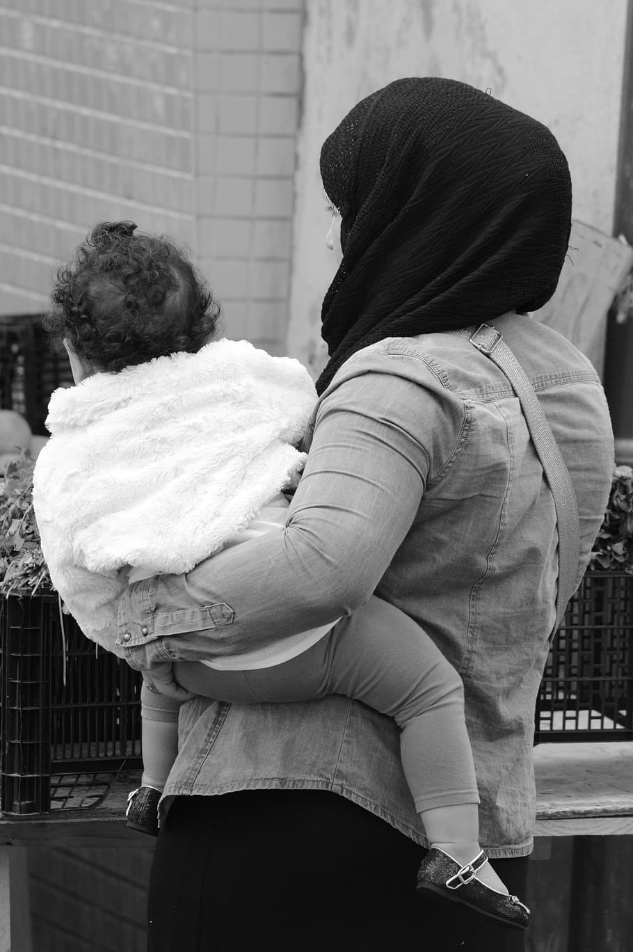 HD wallpaper: woman carrying baby, Child, People, Muslim, Kerchief, mother  | Wallpaper Flare