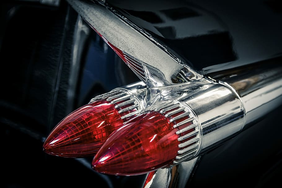 macro shot photography of red car taillight, lights, tail light HD wallpaper
