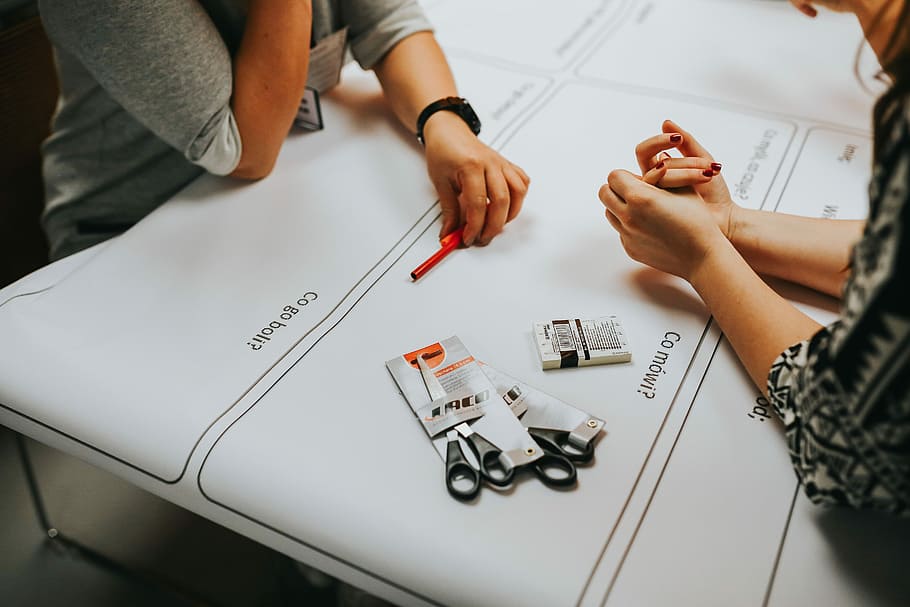 Brainstorming session with creative designers, people, work, hands HD wallpaper