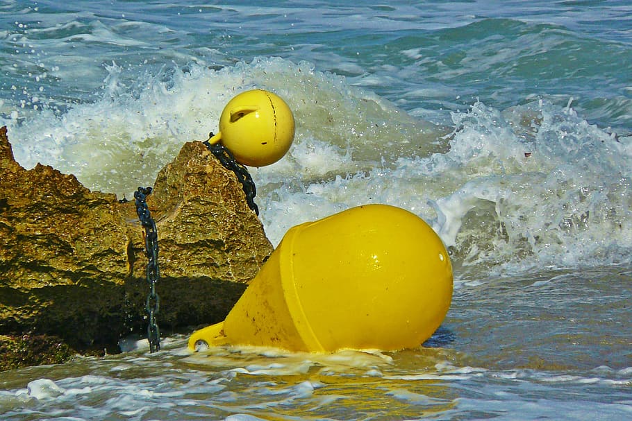 boje, coast, rock, forward, sea, maritime, wave, demolished HD wallpaper