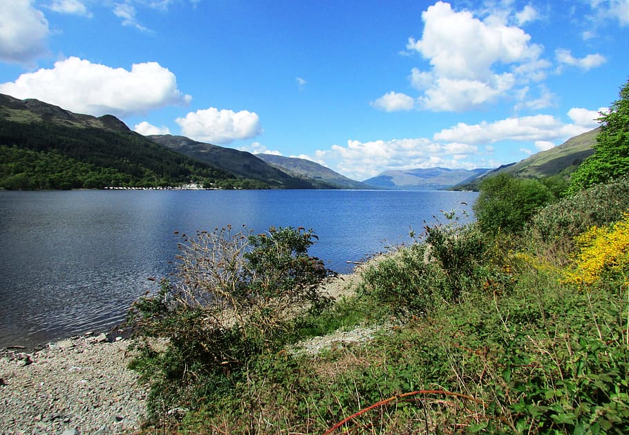 Scotland, Loch Earn, Lake, Scottish, scenery, highlands, mountain, HD wallpaper