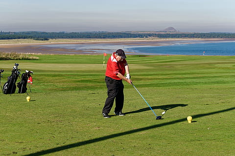 man playing golf on field, golf swing, golfer, sport, club HD wallpaper