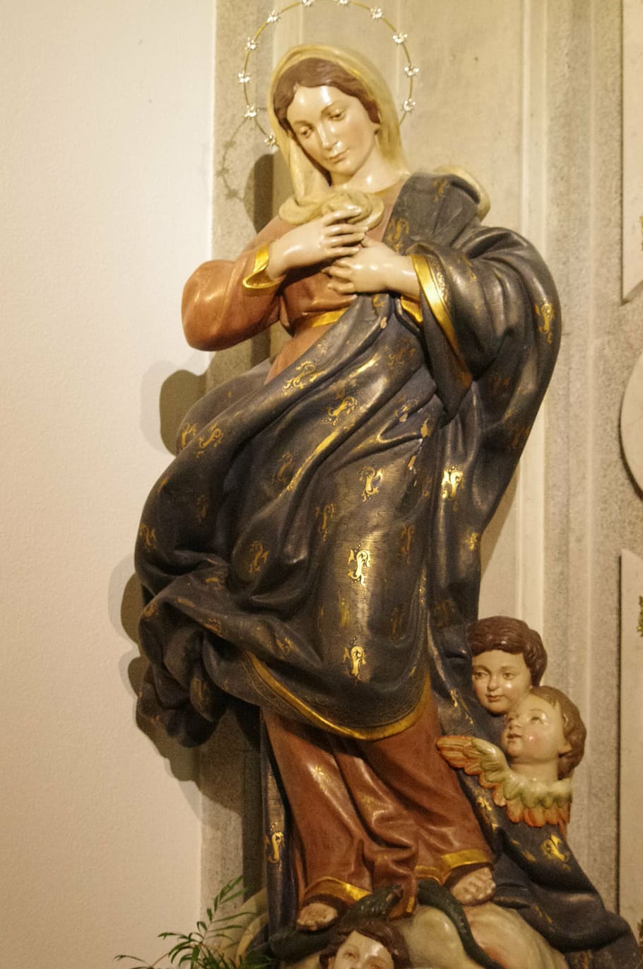 virgin, figure, statue, religion, christianity, spirituality HD wallpaper