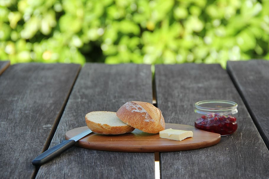 food, jam, rolls, breakfast, homemade, baking, bakery, food and drink HD wallpaper