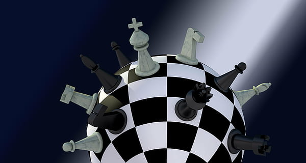 chess, figures, chess board, ball, strategy, chess pieces, board game HD wallpaper