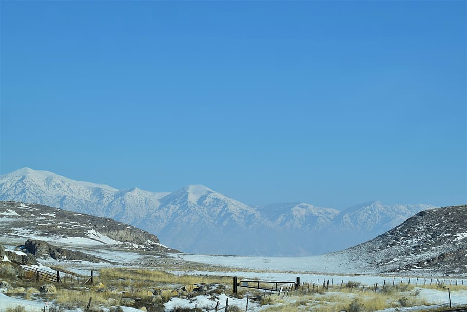 Mountains, Winter, Landscape, White, sky, outdoors, ze, snow HD wallpaper