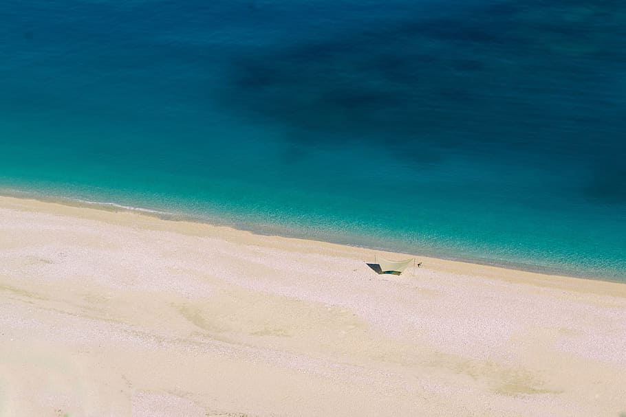 turquoise, beach, blue, myrtos, kefalonia, island, coastline HD wallpaper