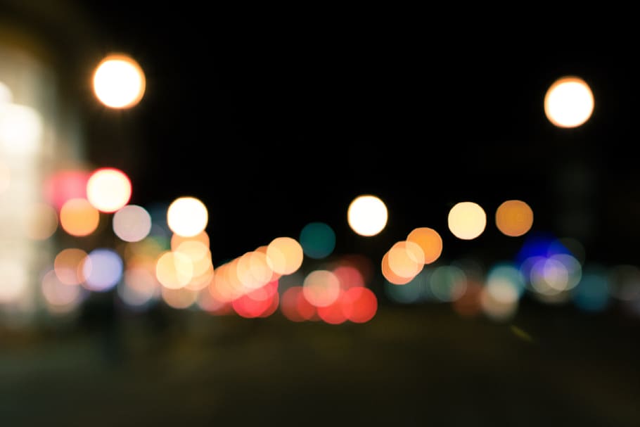 night, colorful, lights, illuminated, defocused, street, circle HD wallpaper