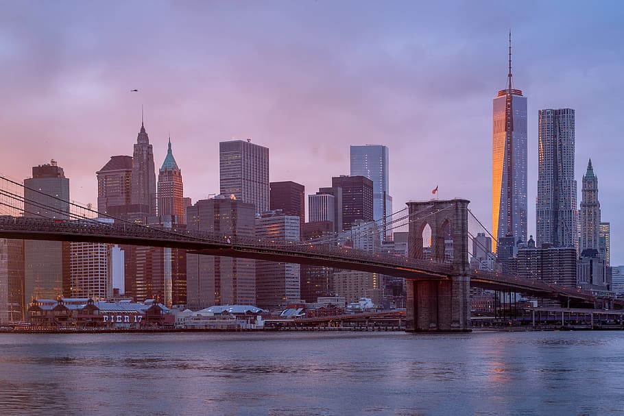 architecture, buildings, infrastructure, sky, clouds, bridge HD wallpaper