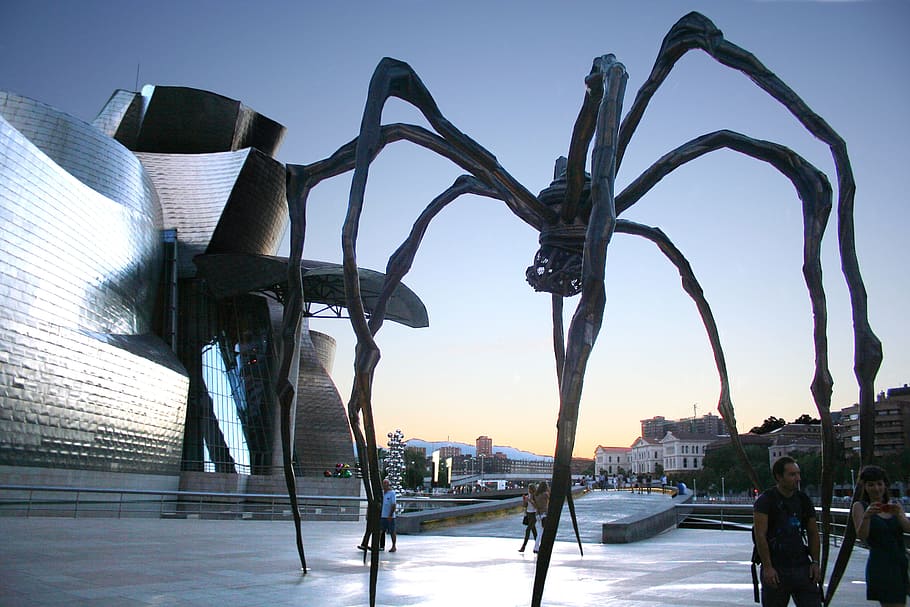 Spider, Bilbao, Guggenheim, architecture, sky, city, built structure HD wallpaper