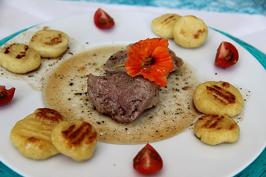 menu, meat, exquisite, gourmet, plate, gourmet kitchen, main course HD wallpaper