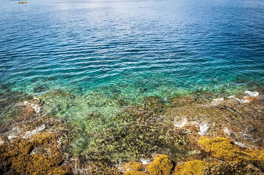 sea, view, rocks, water, beauty in nature, tranquility, scenics - nature HD wallpaper