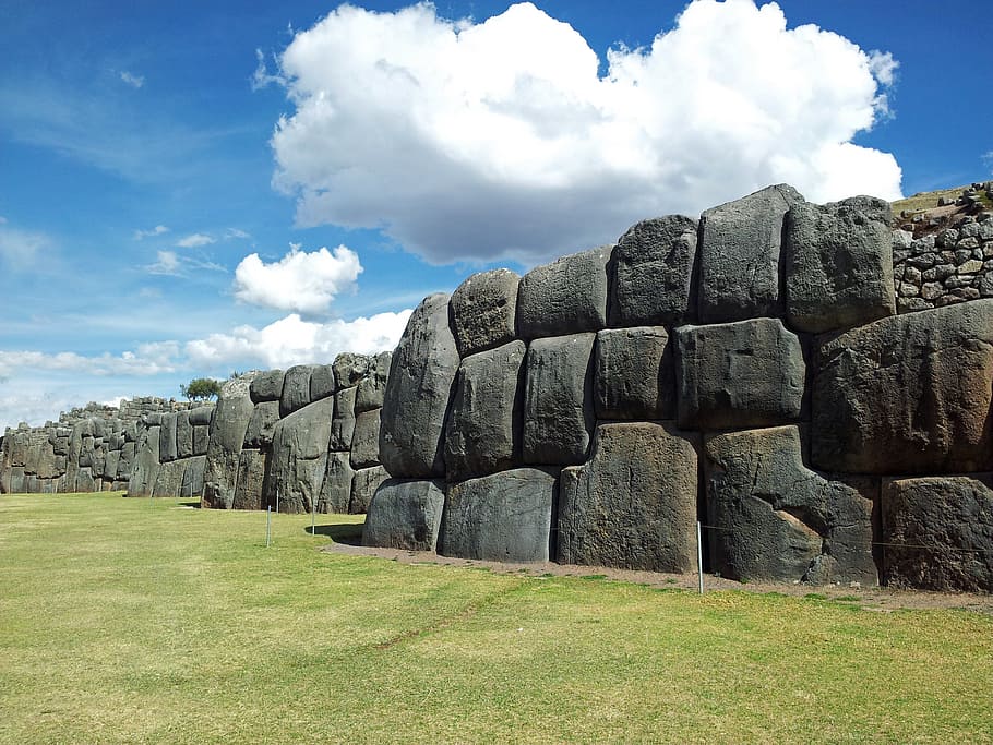 ancient stone wall during daytime, peru, cusco, inca, ruin, history