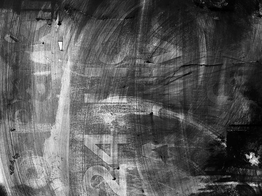 number text overlay, texture, black and white, worn out, brushed, HD wallpaper