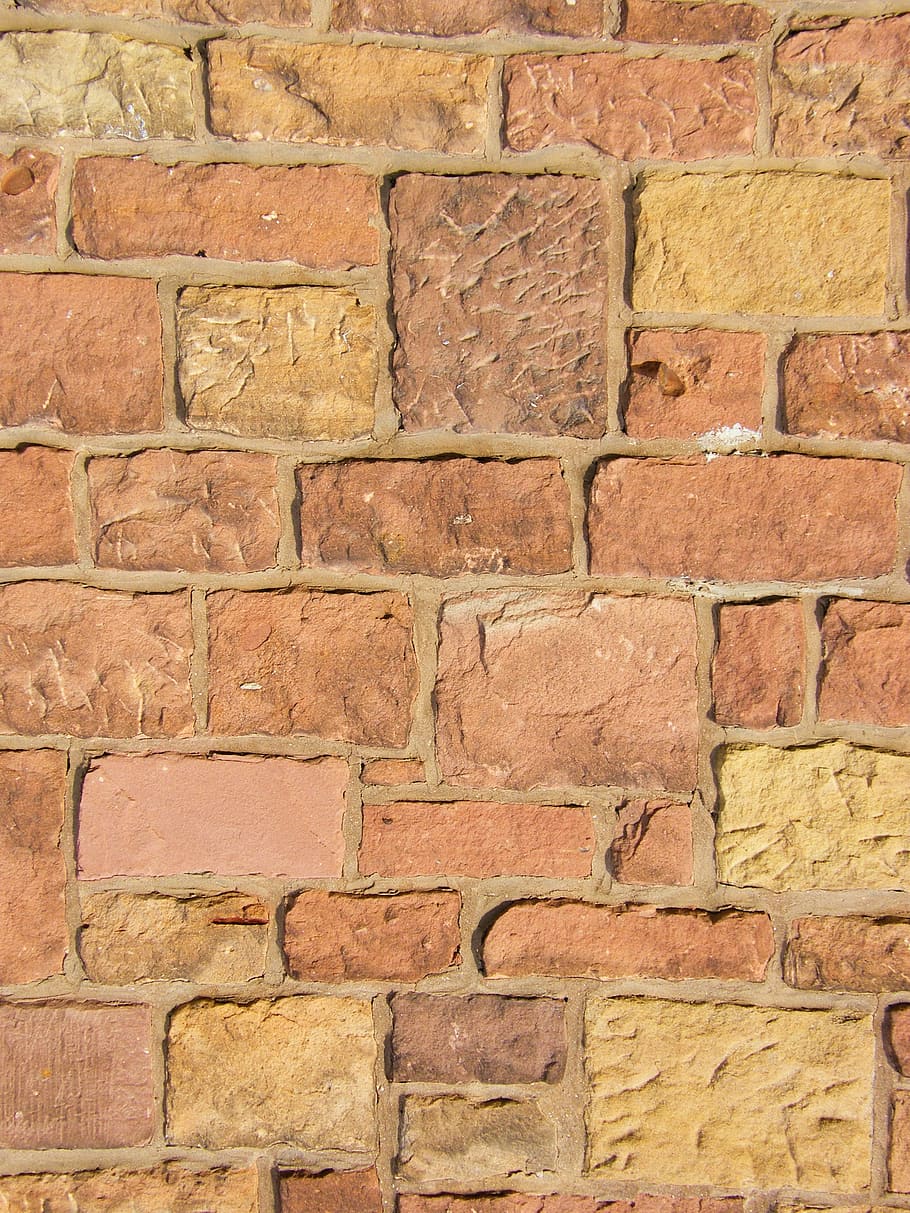 brown brick wall, sand stone, natural stone, texture, structure HD wallpaper