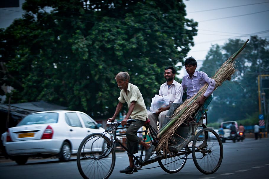 Three store man bike