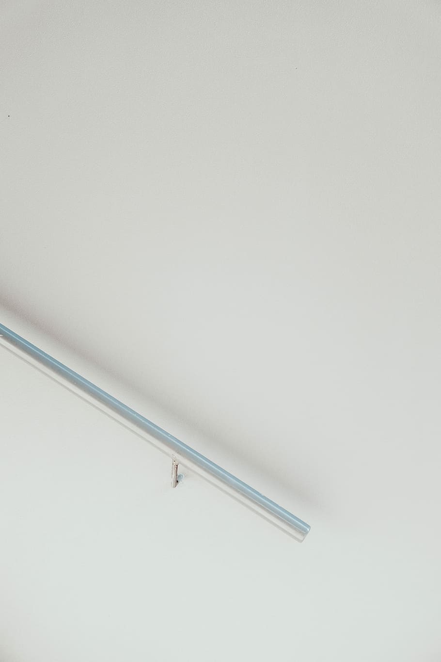 white metal frame, gray stainless steel bar on wall, rail, railing HD wallpaper