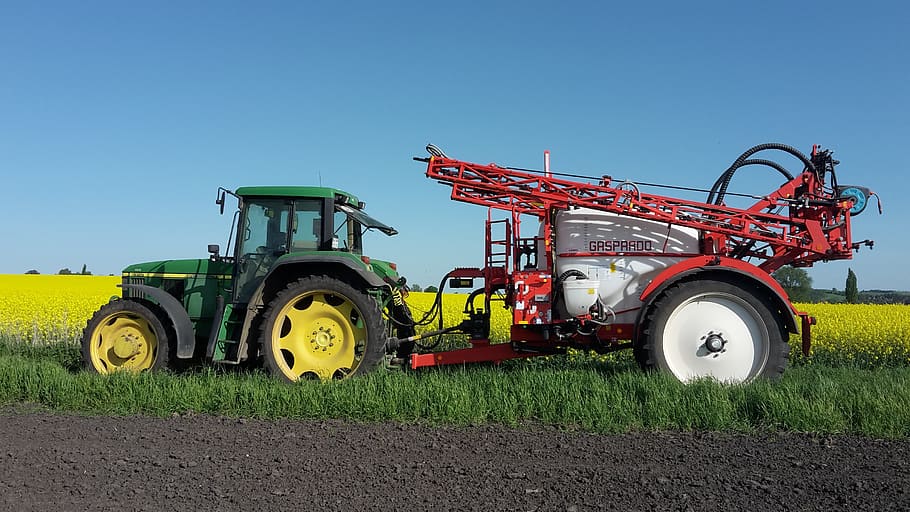 machine, tractor, industry, machinery, land vehicle, sky, transportation HD wallpaper