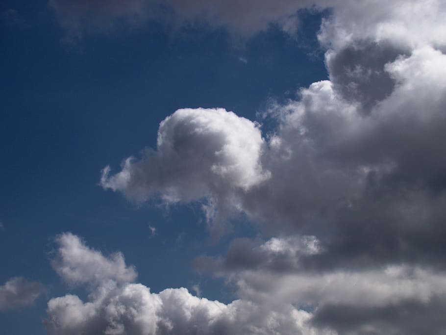 clouds, rain, dark, sky, blue, nature, cumulus, day, cloud - sky HD wallpaper