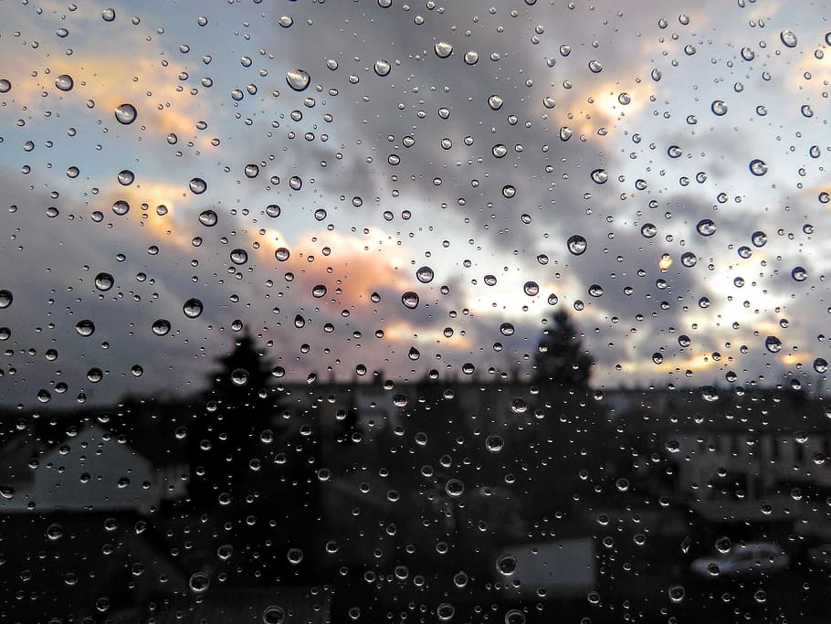 rain, splash, autumn, wet, drop, window, glass - material, water HD wallpaper