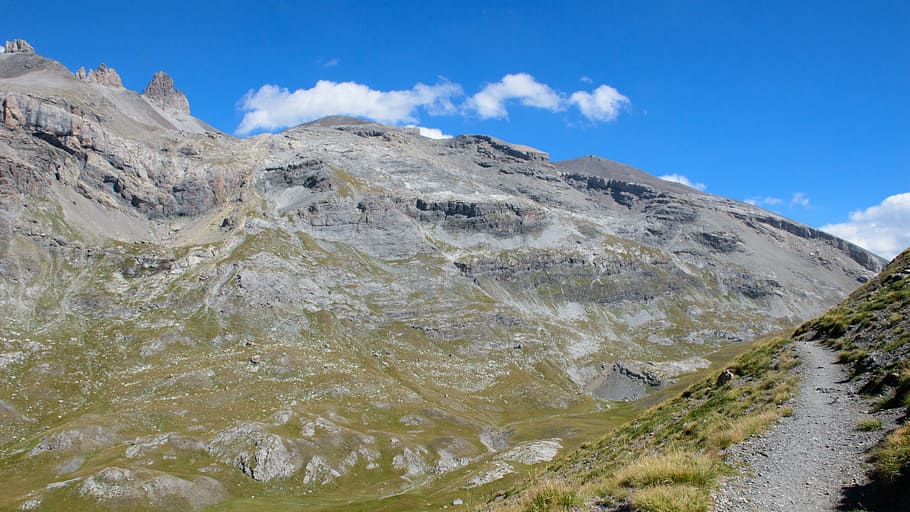 mountain, landscape, nature, sky, rock, travel, val, pic, park HD wallpaper