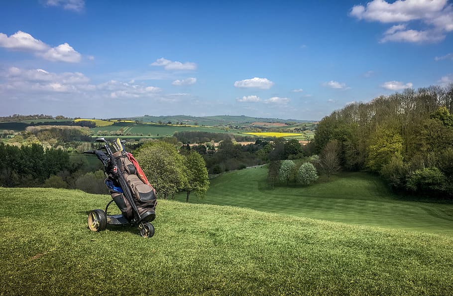 golf, course, landscape, plant, green color, grass, leisure activity HD wallpaper