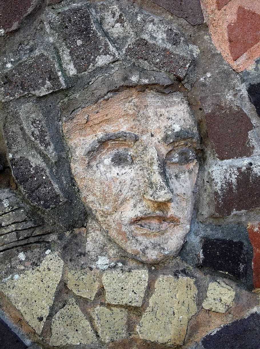 Face, Human, Stone, Wall, Insert, Person, people, head, decoration HD wallpaper