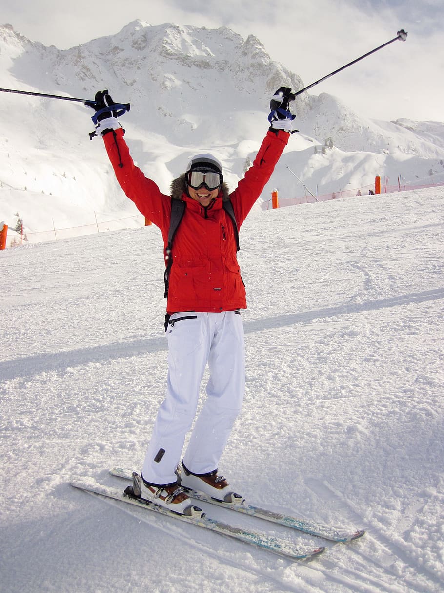 cold, snow, person, winter, cool, fun, happy, ice, mountain, outdoors HD wallpaper