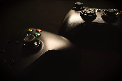 two Xbox 360 controllers, Console, Remote Control, Game, digital HD wallpaper