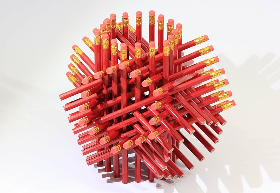 red pencil lot, superglue, pointless, hexastix, writing, office HD wallpaper