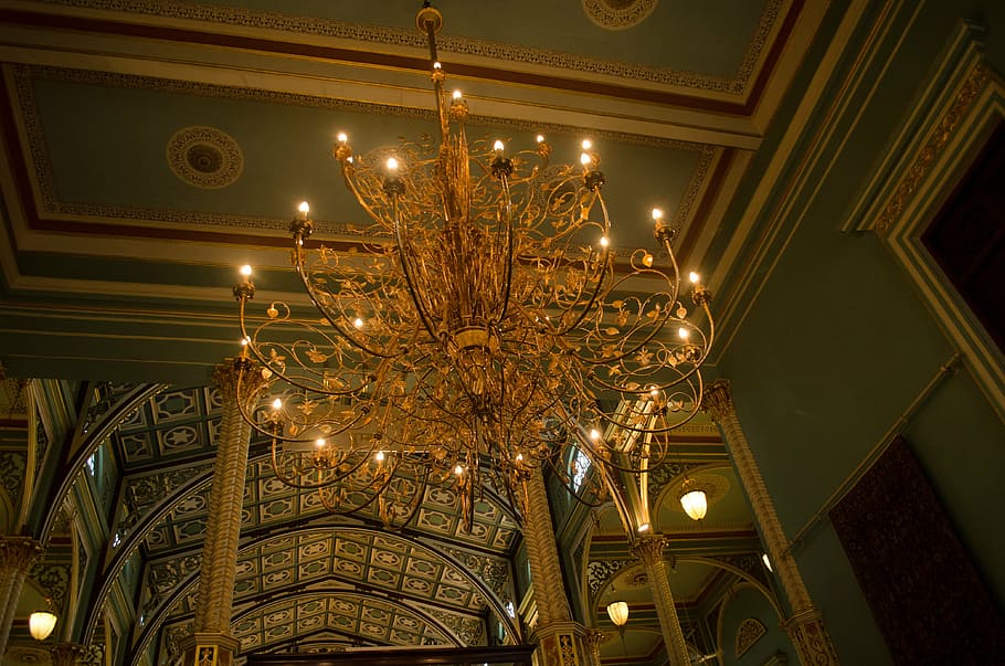 chandelier, lights, interior, luxury, design, lamp, decoration HD wallpaper