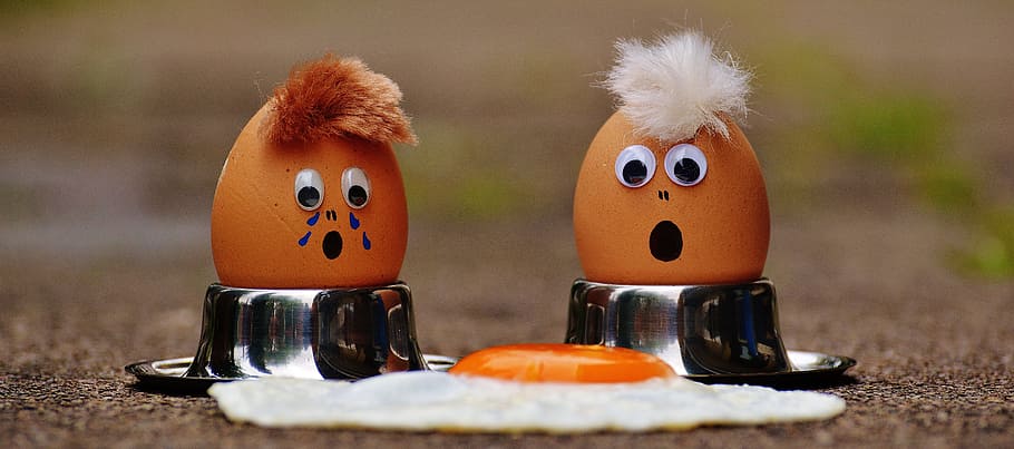 egg, fried, mourning, fun, funny, cute, food, yolk, fried eggs HD wallpaper