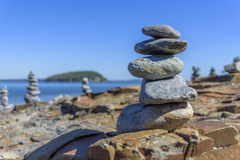 rocks, balance, zen, stack, harmony, stone, relaxation, stability HD wallpaper