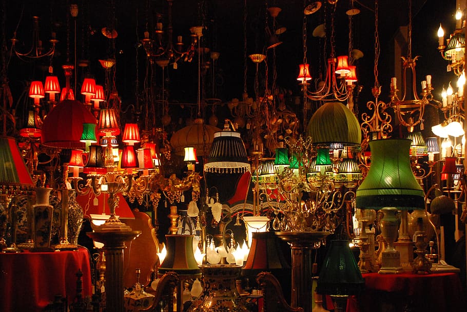 shop, light, design, lighting, interior, lights, decoration HD wallpaper
