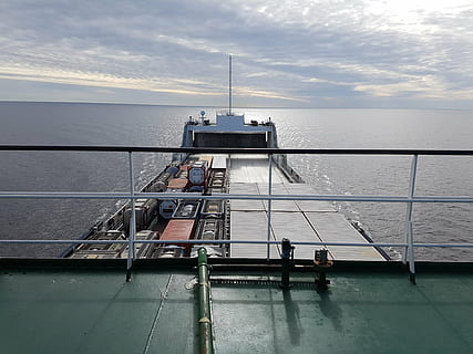 white and green cargo ship, container, shipping, frachtschiff HD wallpaper