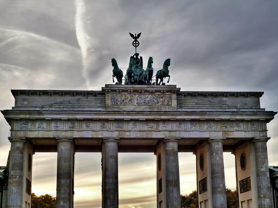 Brandenburg Gate, Germany, berlin, landmark, columnar, quadriga