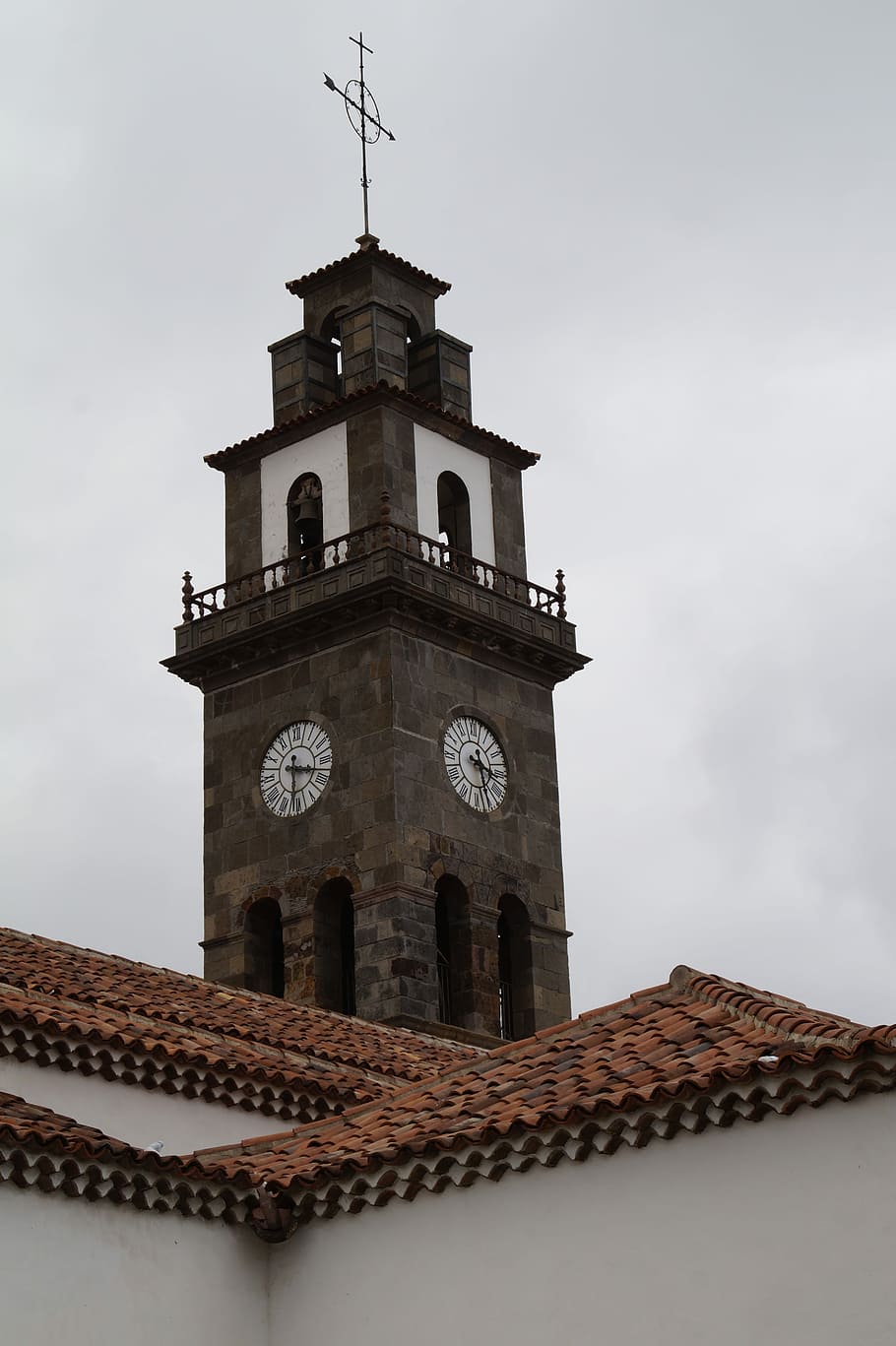 Steeple, Mediterranean, Tower, clock tower, tenerife, historically HD wallpaper