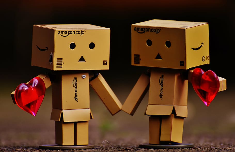 Amazon danboards, figure, together, hand in hand, love, togetherness, HD wallpaper