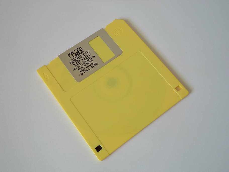 disk, computer, memory, yellow, indoors, studio shot, no people HD wallpaper