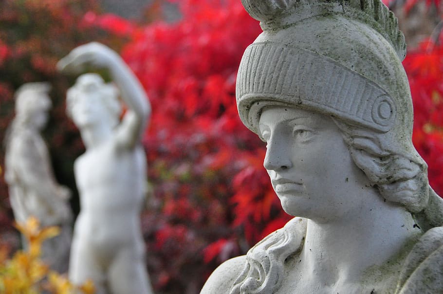 image, garden, england, sculpture, statue, human representation HD wallpaper
