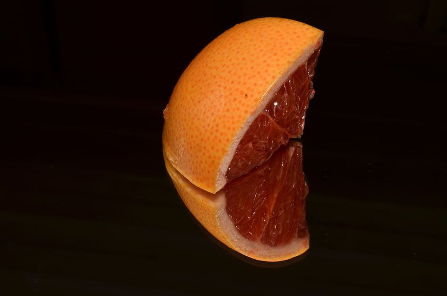 grapefruit, mirror, shared, food, slice, freshness, citrus Fruit HD wallpaper